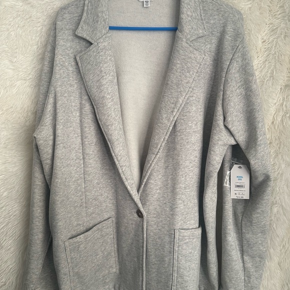 Long Sleeve French Terry Blazer - Picture 2 of 2